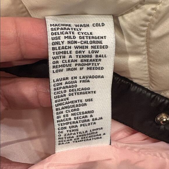 Kate Spade White and Black Quilted Jacket with Pearl Snaps Size L - Picture 11 of 11